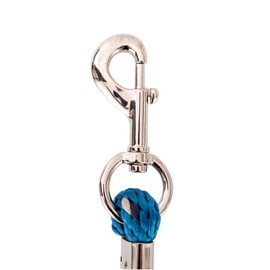 Merauno® Lead Rope for Horses, Tie Rope in Various Stylish Designs, Lead Rope, Pony, Donkey, Goat Long Knit with Carabiner Hook (Turquoise, Snap Hook)