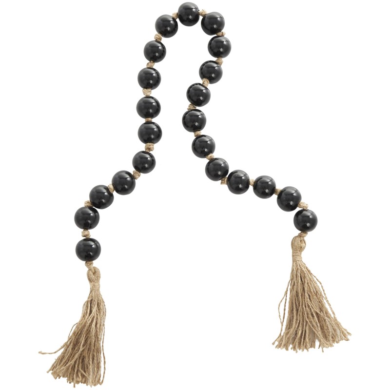 Deco 79 Glass Handmade Round Beaded Garland with Tassel with