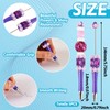 5 Pcs Fine Purple Beadable Pens, Glitter Cool Ballpoint Pens,