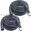 MCSPROAUDIO 2pack 50' ft foot Shielded Balanced 3 pin XLR