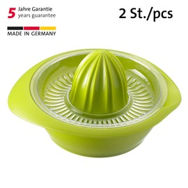 Westmark 2 x Lemon Juicer with Container, Diameter: 18.7 cm, Capacity: 350 ml, Plastic, Limetta, Apple Green, 309122EA