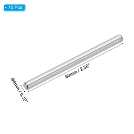 PATIKIL 304 Stainless Steel Dowel Pins 4 x 60 mm, 10 Pack Metal Dowel Pins Shelf Pegs Support Shelves Bunk Bed Fasten Elements Hardware for Furniture Fixing Component Position