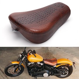 DREAMIZER Motorcycle Crocodile Brown Driver Solo Seat Soft Front Cushion Compatible with Harley Sportster XL883 Forty Eight 48 XL1200X Seventy Two 72 XL1200NS 2010-2015