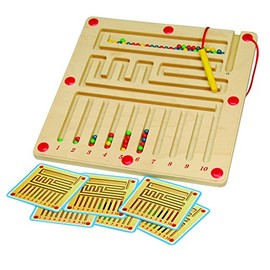 Constructive Playthings 11 1/2" sq. Magnetic Counting Board with Included Pattern Cards for Ages 3 Years and Up