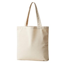 POLHIM Baumwolltasche Natur 145g/m² Unbedruckt 38x42x10 cm mit langen Henkeln | Jutebeutel Stoffbeutel zum Bemalen & Gestalten | Stabile Stofftaschen für Einkauf & Alltag (1)