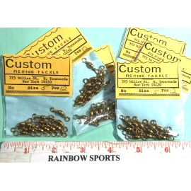 RS Champion 72 - #5 BRASS BARREL INLINE SWIVEL SWIVELS 13/16"-  PERCH FLOAT FISHING SINKER