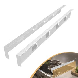 MOFINO Stove Gap Covers 316 Stianless Steel Stove Gap Filler Oven Side Gap Filler Between Stove and Counter Slide In Range Trim Kit for Kitchen 2 Pack(23.6-26” Silver)