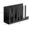 MyGift Modern Black Metal Mail Holder Countertop Organizer with Cutout