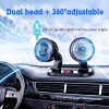 Unbranded Electric Fan Dual Head Car Cooling Fan360°Rotatio