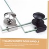 TEHAUX 2pcs Glass Door Pulls Elegant Clamp Handles for Showcase