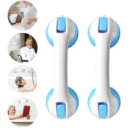 TZEKING Pack of 2 Grab Handles for Seniors, Shower Handle, Suction Cup, Grab Bars for Shower No Drilling, Mobile Grab Handle, Stand Aid Suction Handle, Bath Handle No Drilling, Shower Rail
