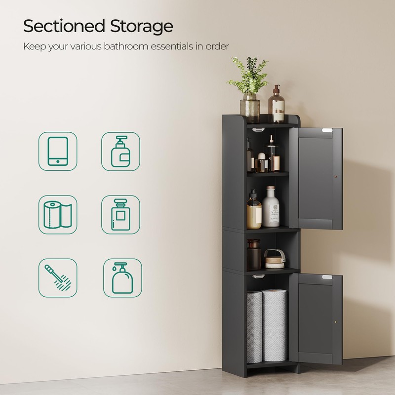 GLANZALANT Bathroom Cabinet with 2 Doors, 7.3 x 9.8 x