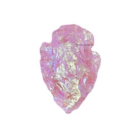 Amazing Gemstone Angel Aura Rose Quartz Arrowhead, Crystal and Healing Stone Flint Rock Arrow Head - 1" to 1.5" Arrowheads for DIY Project Craft Point Jewelry Making
