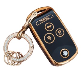 WENHENI Soft Protective Shell for Acura Key Fob Cover with Keychain - Fit for MDX, RDX, TL, TSX, ZDX & Accord (White)