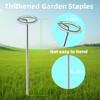 240Pcs Thick 8 Gauge 0.16 in Circle Top Landscape Fabric