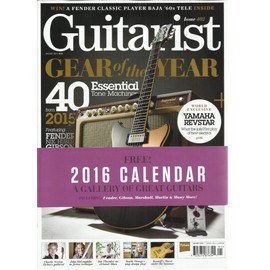 Guitarist Magazine Gear of the year January, 2016 Issue,402 ( Free 2016 Calendar )