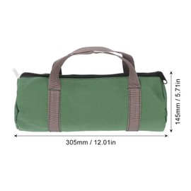 Small Tool Bag Canvas Waterproof 12 x 5.7 in Zipper Tools Pouch Heavy Duty Multipurpose Utility Tote Bags for Electrician Carpenters Technicians