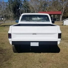 HECASA Rear Roll Pan License Plate Compatible with 1973-1987 Chevy GMC C10 C20 C30 K10 K20 K30 Silverado Fleetside Styleside Bed Steel Bumper Roll Pan W/LED Light Black