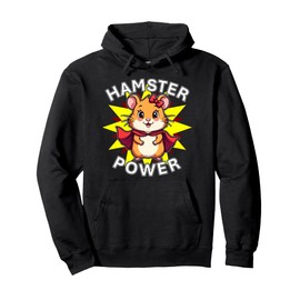 Cute Hamster Power Girl Furry Friend Superhero Star Pullover Hoodie