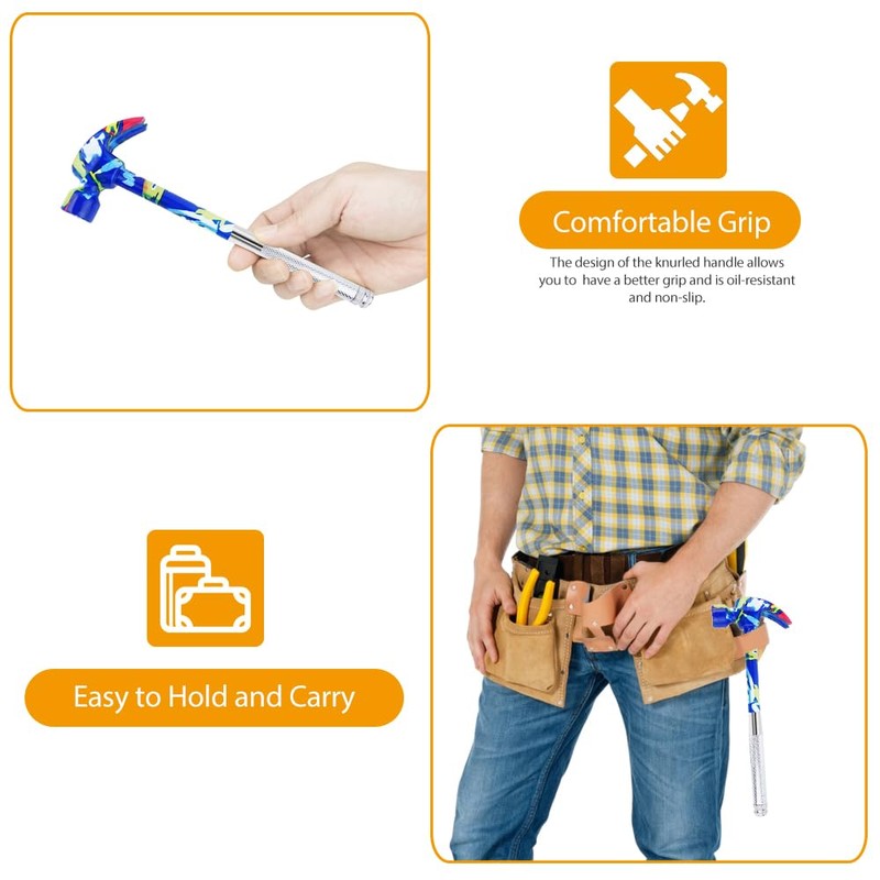 6-in-1 Multifunctional Flower Hammer with Screwdriver Tool Set, Anti-Corrosion and