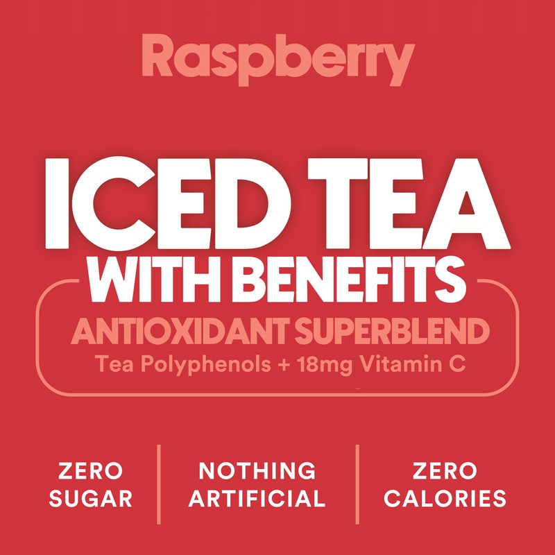 Ryl Iced Tea, Raspberry, Antioxidant Superblend, Zero Sugar, Low Carb,