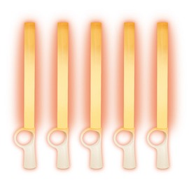 Lumica Light High Brightness Concert Light, Large Flashing Gold Glitter, Pack of 5, Orange