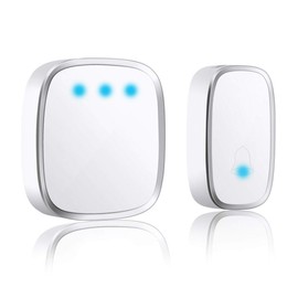 ワイヤレスチャイム 玄関チャイム 呼び鈴 介護 飲食店 浴室などに適用 防水 防塵 最高300M無線範囲 ドアベル 36曲選択可能 4段階音量調節 大音量0dB～100dB調整可能 受信機1個 送信機1個 (1T1)