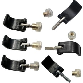 Ultralight Pole clamp with nut Screws & Installation Tool for Trekking Poles - 6 Pack External Lock fits 14mm/16mm/18mm Hiking Poles, Collapsible Walking Stick, wear-Resistant Plastics