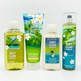 Tahiti Island Dream Bath & Body 4-Piece Bundle | Body Wash, Ultimate Hydration Body Cream, Daily Nourishing Body Lotion and Fine Fragrance Mist