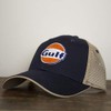 Gulf Vintage Adjustable Snapback Hat (Navy/Tan)