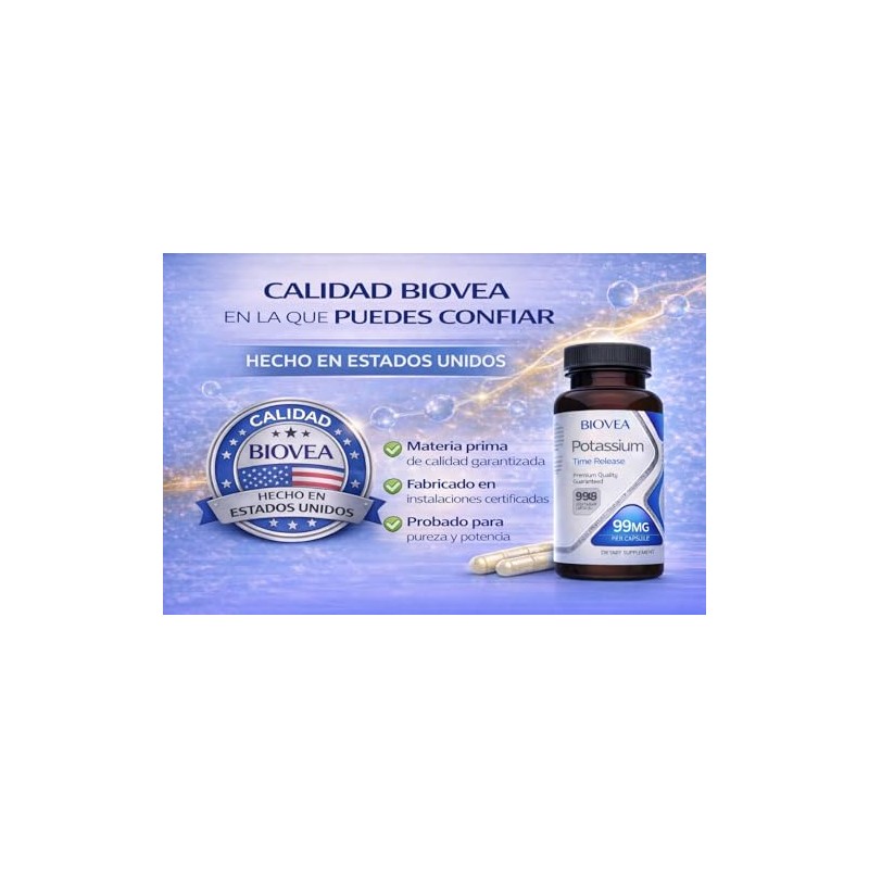Biovea | Cloruro de Potasio 99 Mg de Liberaci?n Prolongada
