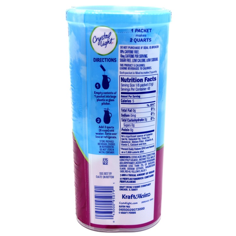 Crystal Light Raspberry Tea, made with Black Tea, (12-Quart) 1.6-Ounce