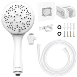 RV Shower Head with Hose, High Pressure 7-Mode RV Shower Head Replacement for RV, Camper, Van, Travel Trailer, Motorhome and Boat, White