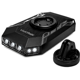 VitoUrbane Bike Headlight for Night & Daytime Riding - 600 Lumens Rechargeable Front Light Compatible with Garmin/Wahoo Bike Computers, USB-C, 4 Modes, Smart Auto Sleep/Wake for MTB & Ebike