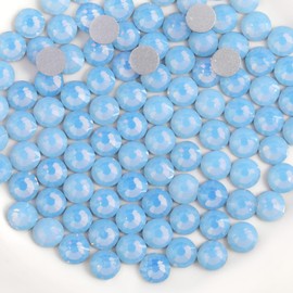 BEADSLAND Beadsland 1440pcs Flat Back Crystal Rhinestones Round Gems for Nail Art and Craft Glue Fix, Blue Opal, SS20, 4.6-4.8mm