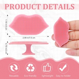Giesiery Cepillo Exfoliante De Labios De Silicona (2 Unidades), Herramienta Para Conseguir Unos Labios Más Suaves Y Voluminosos Para Hombres Y Mujeres (Color A)