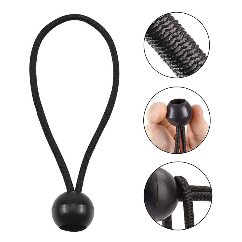YIXISI 40 PCS Ball Bungee Cords, Bungees Balls, Tarpaulin Bungee