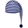 Hutshopping Cotton Knitted Hat, Nightcap, Dwarf Hat, Oversized, blue white