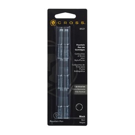 CROSS CARTUCHO PLUMA FUENTE NEGRO 6 PIEZAS