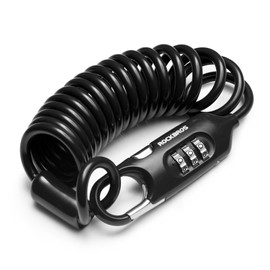 ROCKBROS Bike Lock Cable Combination Motorcycle Helmet Lock High Security Bicycle Lock - 6FT Long, Portable, Anti-Theft, for Scooter/Bicycle/Ebike