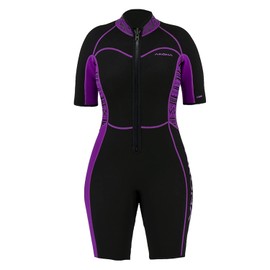 AKONA Women's 2.5mm Front Zipper Shorty Wetsuit. Scuba, Snorkeling, Paddle Boarding, Kayaking, Surfing - 11