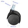 YOKIVE 4 Pcs Nylon Caster, Swivel Twin Wheel Threaded Stem