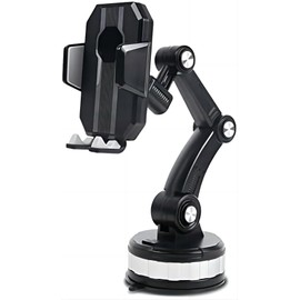 LXQTAO Car Phone Mount - Versatile Dashboard Suction Phone Holder, Perfect for Trucks and Cars - Universal Fit, Black Car Phone Holder