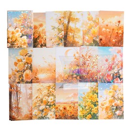 MAFELOE 30 Pieces Retro Scrapbook Supplies, Junk Journal Kit Decoupage Paper Scrapbook Paper Materials-Dreamy Flower Realm Series-HMHH