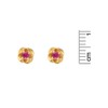 Ivy Gems 9ct Yellow Gold Ruby Stud Earrings