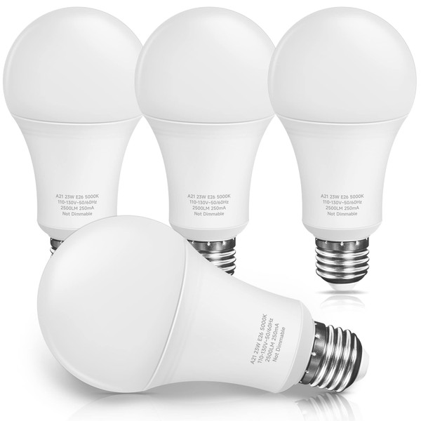 UNILAMP Super Bright White LED Light Bulbs, 23W A21 LED