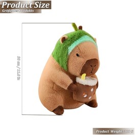 Capybar Plush Toy, 30 cm Simulation Avocado Capybara Plushie Stuffed Toy, Capybara Cuddly Toy, Plush Toy, Home Decoration, Capybara Toy, Birthday Gift for Children and Friends (Avocado, 30 cm)