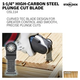 BOSCH OSL114 Starlock Oscillating Multi Tool High-Carbon Steel Plunge Cut Blade, 1-1/4"