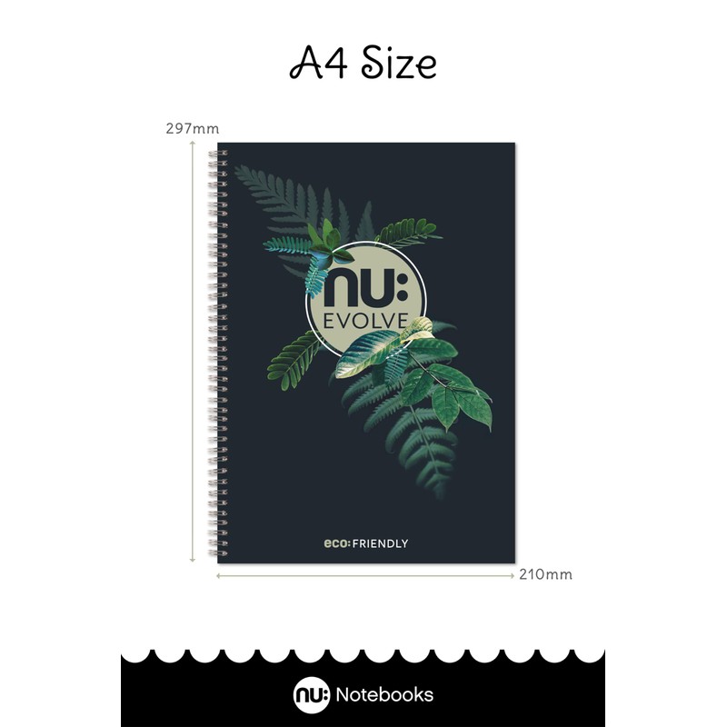 Nu Notebooks - Evolve Range - Recycled Notebook - A4