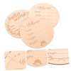 SUPVOX 3pcs Milestone Cards Set Wooden Growth Recording Signs for